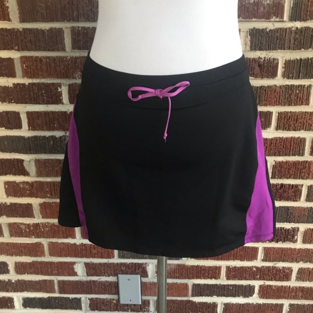 Athleta I Tennis Skirt I Black & Purple I Sz MT